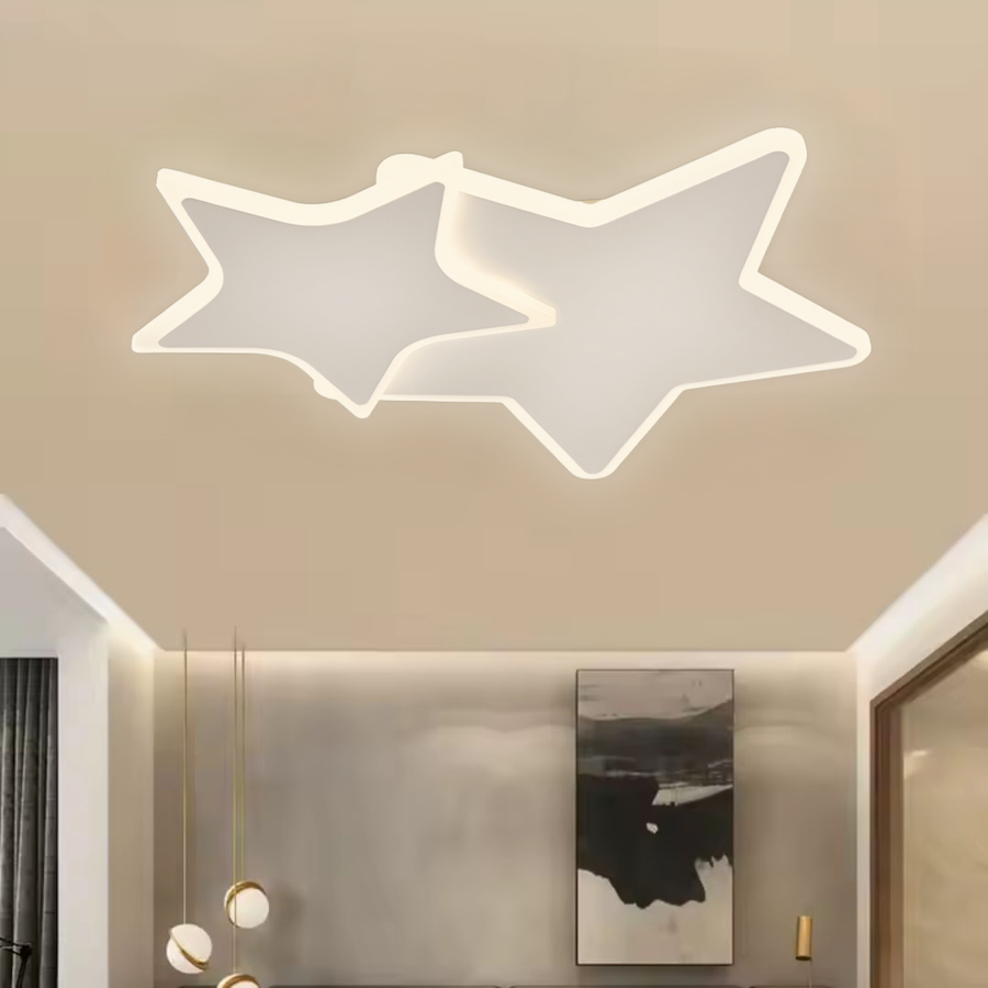 Lustra LED cu telecomanda 41W, Stele, lumina Rece/Calda/Neutra, Dimabila, Alb Lustre LED cu Telecomanda Default Title Alessandro Design