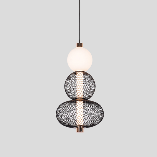 Lustra LED Suspendata LM550/3BK, 12W, Lumina 3000/4000/6000K, Negru Lustre Moderne Default Title Alessandro Design