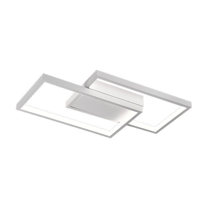 LED csillár távirányítóval LANDYN 37W, 2 négyzet, hideg/meleg/semleges fény, szabályozható, fehér LED-es csillár távirányítóval Alapértelmezett cím Alessandro Design