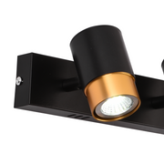 LED projektor 4xGU10 spotlámpákkal, arany, fém és akril modern izzócsillárokkal, alapértelmezett cím Alessandro Design
