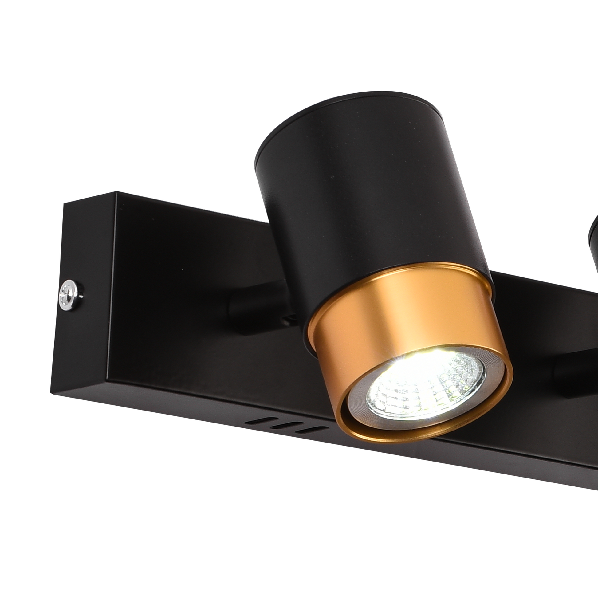LED projektor 4xGU10 spotlámpákkal, arany, fém és akril modern izzócsillárokkal, alapértelmezett cím Alessandro Design