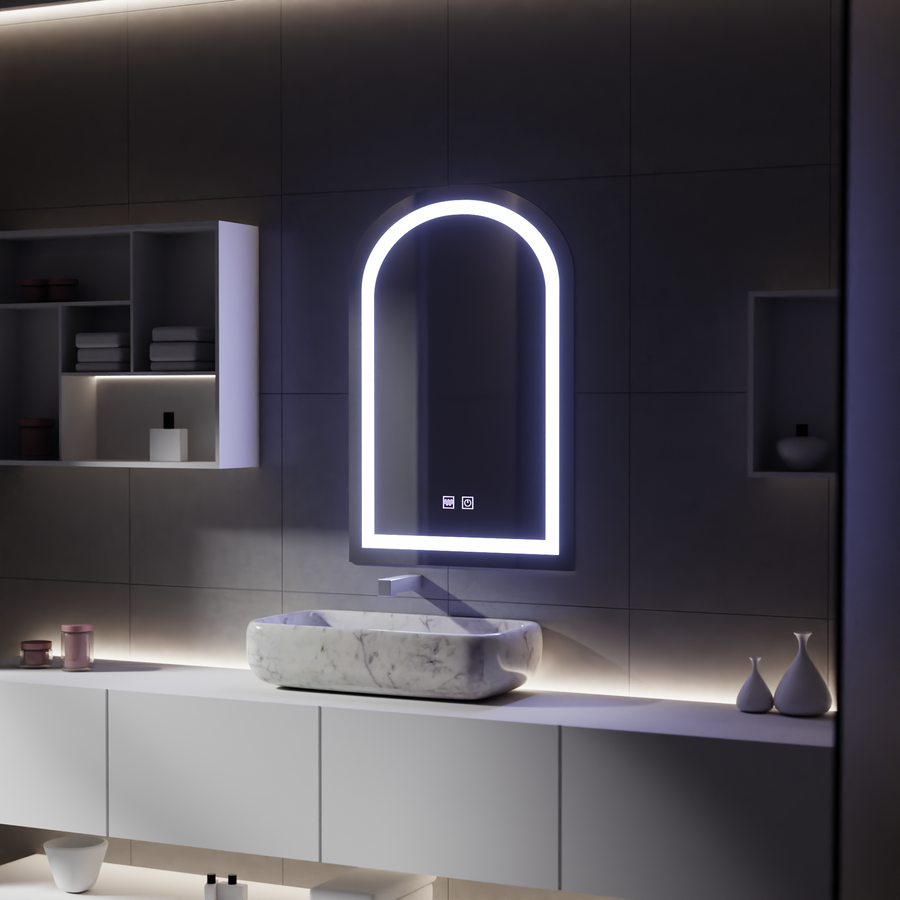 LED érintőtükör páramentesítő funkcióval, 80x50 cm-es tükrök Korman E Alapértelmezett cím Alessandro Design