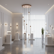 Candelabru Cristal LED 21W, VERTILUX Supremo, Lumina Calda/Neutra/Rece, Diametru 35cm Auriu Candelabre Cristal Default Title Alessandro Design