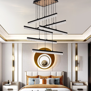 Lustra LED Suspendata cu Telecomanda, STRATA, 6 elemente, 82W, Lumina 3000/4000/6000K, Negru, Inaltime Reglabila Lustre LED cu Telecomanda Default Title Alessandro Design