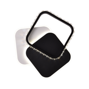 Kristály LED-csillár PRISMIQ 39W, 3 négyzet, hideg/meleg/semleges fény, fekete LED-csillárok Alapértelmezett cím Alessandro Design
