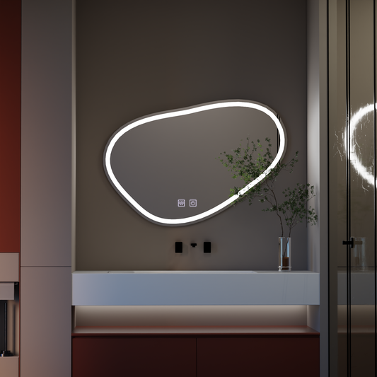 Quassare LED érintőtükör, páramentesítő rendszer 90x65 cm tükrök Korman E alapértelmezett cím Alessandro Design