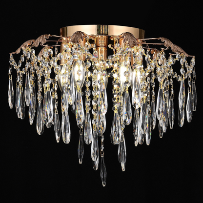 Candelabru Cristal LUMIRA Eleganza , 5x E14, Diametru 48cm, Auriu Lucios Candelabre Cristal Default Title Alessandro Design
