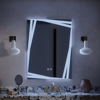 Mirror LED Touch Infinitum Demist System 60x80cm Tükrök Korman E Alapértelmezett cím Alessandro Design