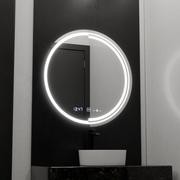 LED kerek tükör, 60 cm, MotionGlow Sensor Consuel Marcello, páramentesítő rendszer, óra és hőmérő, szabályozható tükrök Marcello alapértelmezett cím Alessandro Design