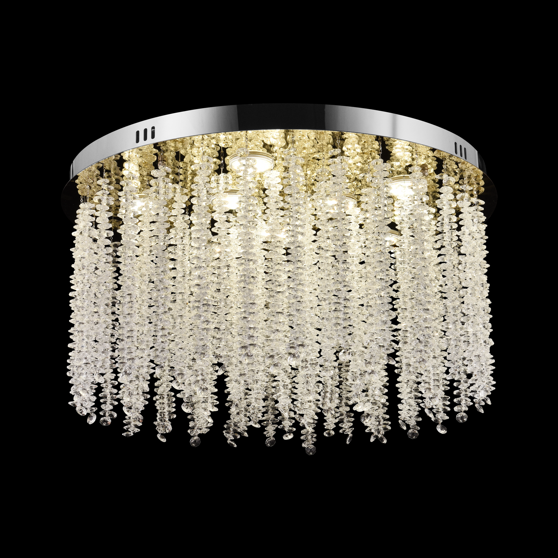 Candelabru LED Cristal LLC215/550WH Rotund, 29W, Lumina Rece/Calda/Neutra, Cristal, Auriu Candelabre Cristal Default Title Alessandro Design