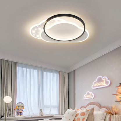 LED csillár távirányítóval NUVIA 71W, felhő, hideg/meleg/semleges fény, szabályozható, fekete LED-es csillárok távirányítóval Alapértelmezett cím Alessandro Design