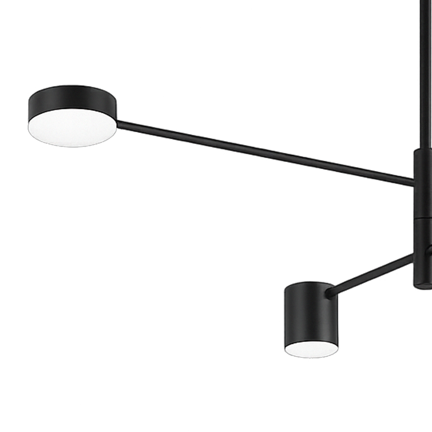GALIOS LED csillár 48 W, 4 elem, hideg/meleg/semleges fény, fekete Modern csillárok Alapértelmezett cím Alessandro Design