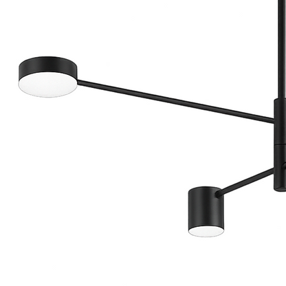 GALIOS LED csillár 48 W, 4 elem, hideg/meleg/semleges fény, fekete Modern csillárok Alapértelmezett cím Alessandro Design
