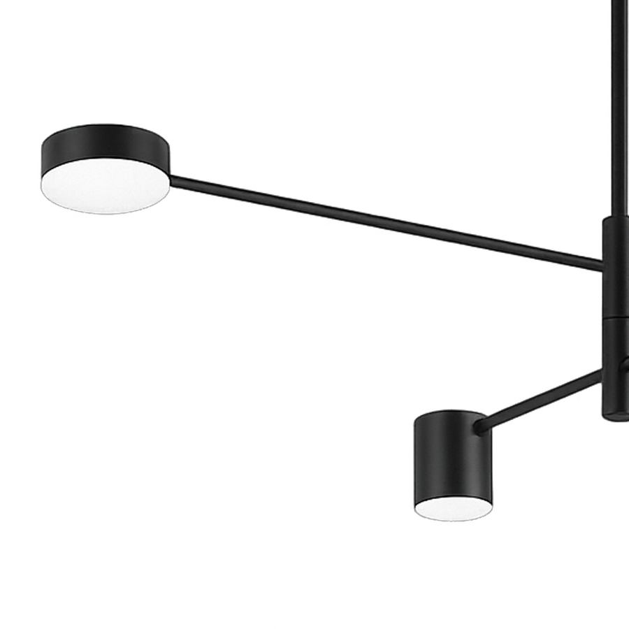 GALIOS LED csillár 48 W, 4 elem, hideg/meleg/semleges fény, fekete Modern csillárok Alapértelmezett cím Alessandro Design