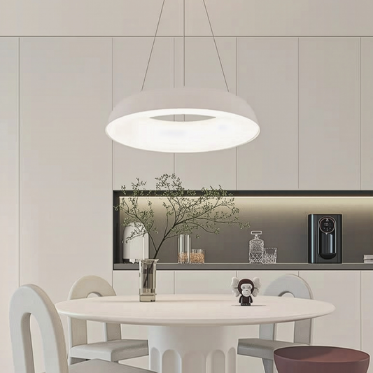 Lustra LED suspendata cu Telecomanda CHIARA, 73W, Lumina Rece/Calda/Neutra, Dimabila, Alb Lustre LED cu Telecomanda Default Title Alessandro Design