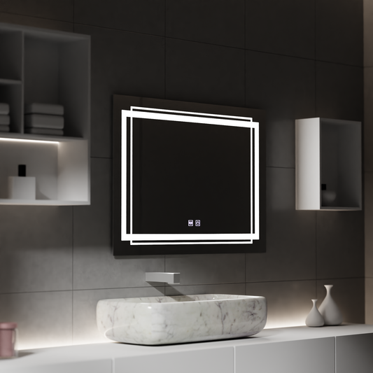 Oglinda LED Rectangulara, 80x60cm, KOVEN Touch, Sistem Dezaburire,Dimabila Oglinzi Korman E Default Title Alessandro Design