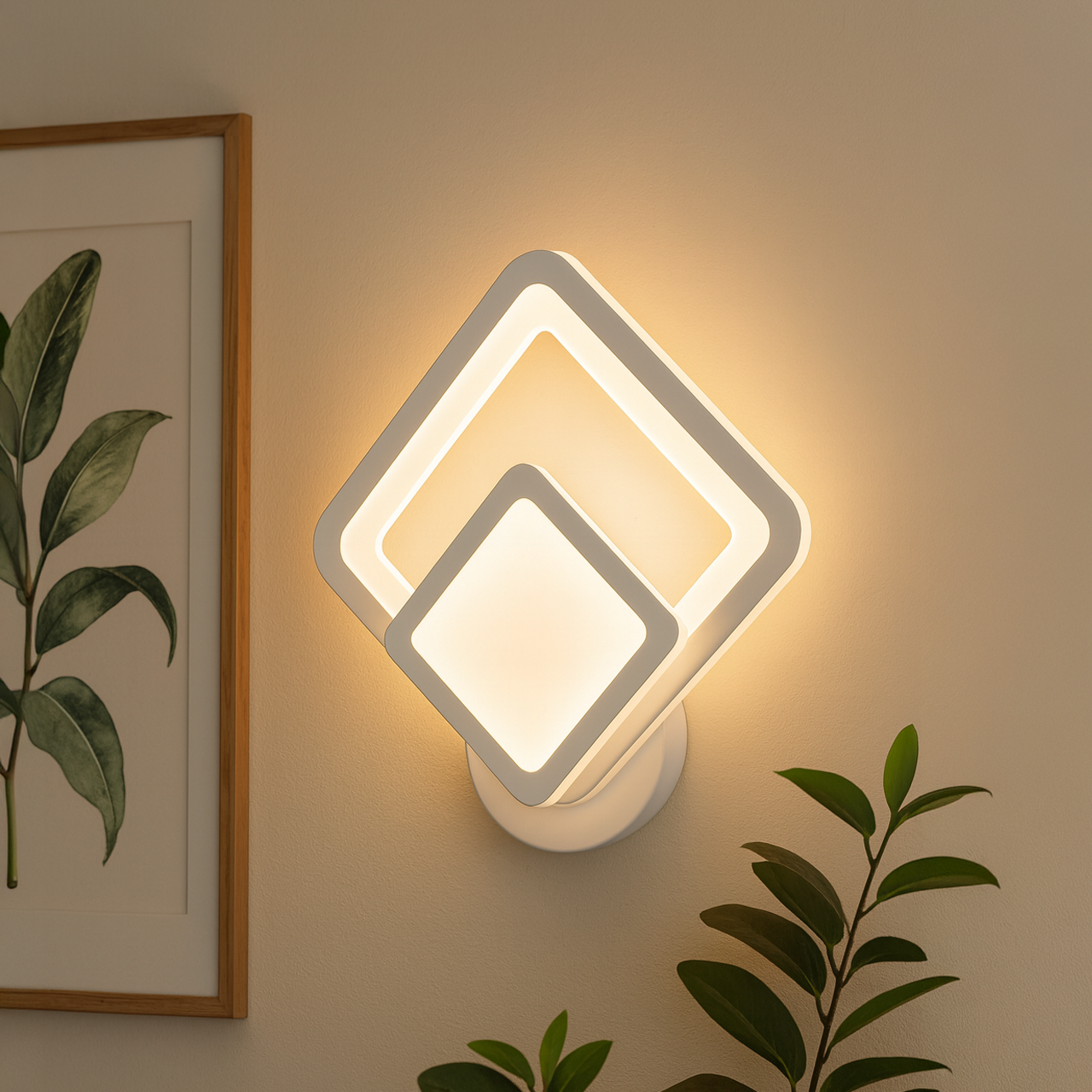 Shani LED fali lámpa, 23 W, fehér, hideg/meleg/semleges fény Beltéri fali lámpák Alapértelmezett cím Alessandro Design