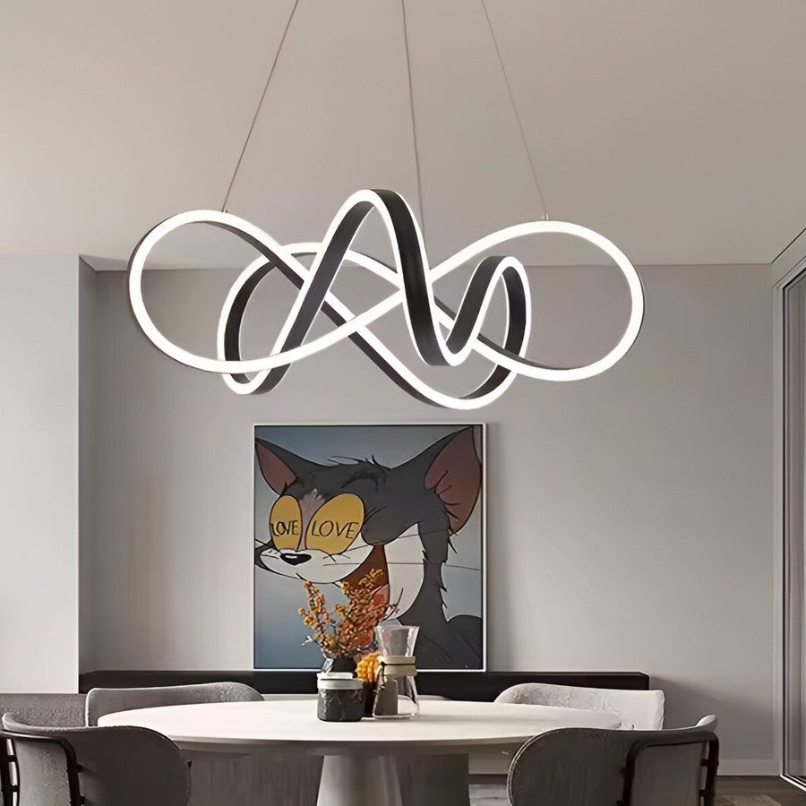 Függesztett LED-es csillár távirányítóval INFINITY HALO 69W, hideg/meleg/semleges fény, szabályozható, fekete, állítható magasságú modern csillárok alapértelmezett cím Alessandro Design