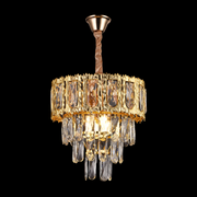 Candelabru Cristal BELVEDERE Petito 3xE14, Diametru 30cm, Auriu Lucios, Inaltime Reglabila Candelabre Cristal Default Title Alessandro Design