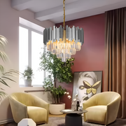 Kristály csillár BLOIS Eleganza 8xE14, átmérő 50 cm, ezüst, állítható magasságú kristálycsillárok alapértelmezett cím Alessandro Design