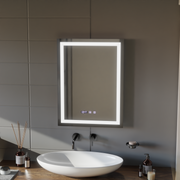 MODENA LED Touch Mirror páramentesítő rendszer, óra és hőmérséklet 60x80 cm Korman S tükrök Alapértelmezett cím Alessandro Design