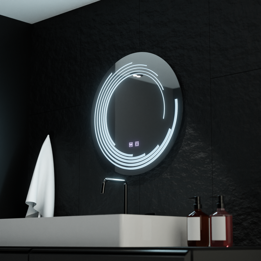 Oglinda LED Rotunda, 60cm, Lira Touch, Sistem Dezaburire, Dimabila Oglinzi Korman E Default Title Alessandro Design