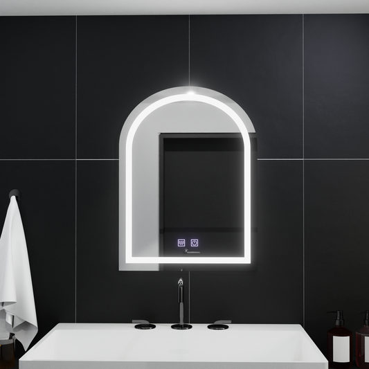 Íves LED-es tükör 60x80cm, Arco Touch, páramentesítő rendszer, szabályozható tükrök Korman E alapértelmezett cím Alessandro Design