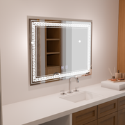 Négyszögletű LED tükör 80x60 Touch Volta páramentesítő rendszer Tükrök Korman E Alapértelmezett cím Alessandro Design