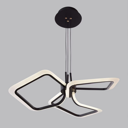 Lustra LED suspendata cu Telecomanda RIMINI 58W, 3 Patrate, lumina Rece/Calda/Neutra, Dimabila, Negru Lustre LED cu Telecomanda Default Title Alessandro Design