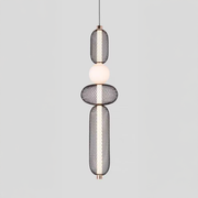 Lustra LED Suspendata LM551/4BK, 24W, Lumina 3000/4000/6000K, Negru, Inaltime Reglabila Lustre Moderne Default Title Alessandro Design