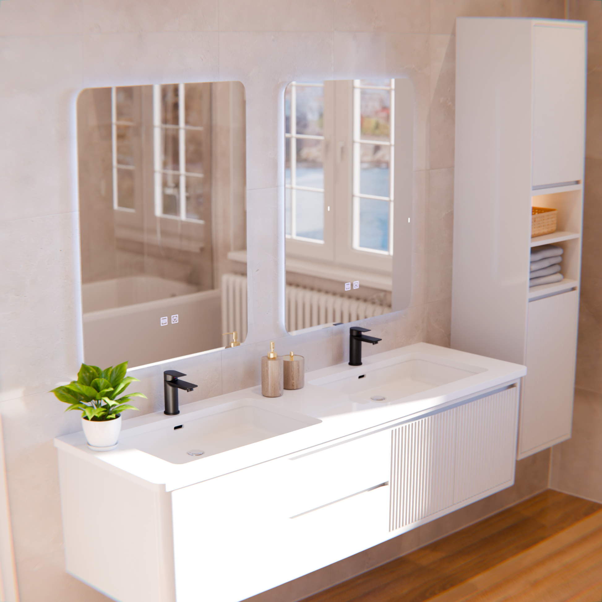Touch Alexandra LED tükör, páramentesítő rendszer 45x60cm Korman Mirrors E Alapértelmezett cím Alessandro Design