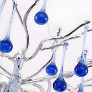 Candelabru Cristal CC335/400CH, 4x G9, Crom si Cristale Albastre, 40cm, Inaltime Reglabila Candelabre Cristal Default Title Alessandro Design