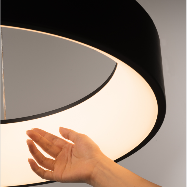 Lustra LED suspendata cu Telecomanda CHIARA, 73W, Lumina Rece/Calda/Neutra, Dimabila, Negru Lustre LED cu Telecomanda Default Title Alessandro Design