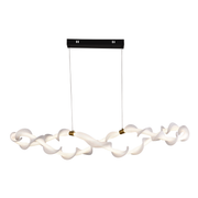 Lustra LED Suspendata Acril UNDA Infinity, 36W, Lumina Calda/Neutra/Rece 3000/4000/6000K, Alb Auriu, Inaltime Reglabila Lustre Moderne Default Title Alessandro Design