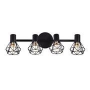 Lustra cu Abajur, GRACIE, Diamant, 4xE14, Negru, Metal Lustre Clasice Default Title Alessandro Design