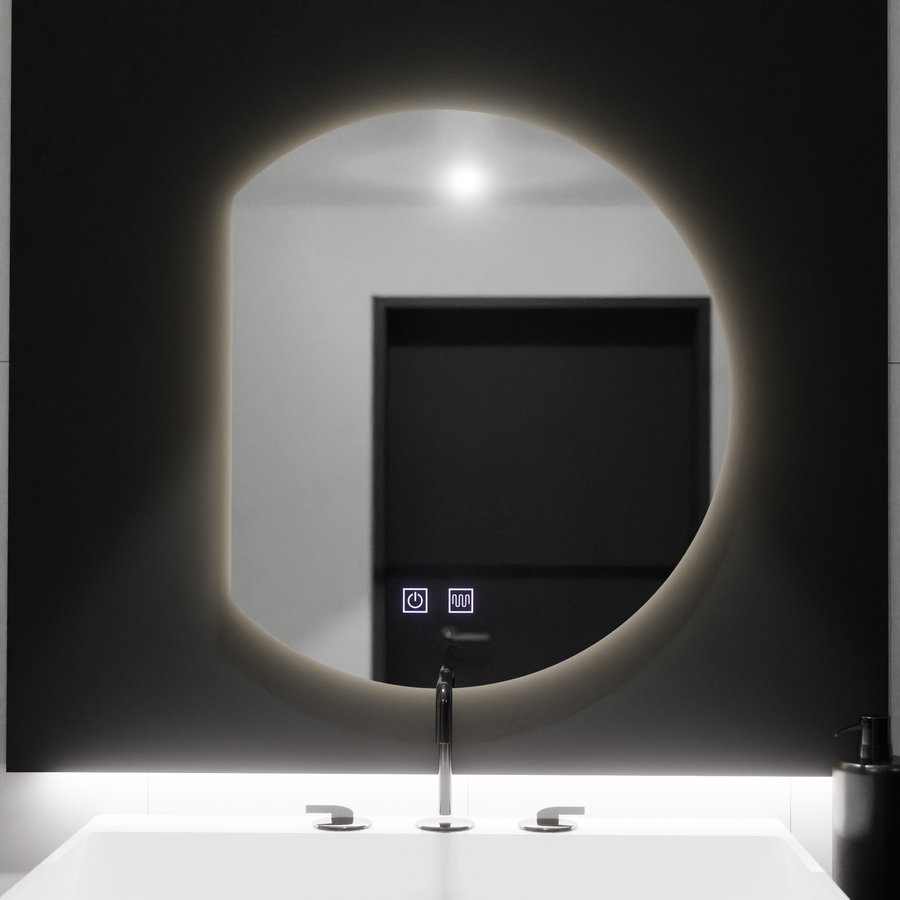 Semiluna LED tükör 54x60, Arcana Touch, páramentesítő rendszer, szabályozható tükrök Korman E alapértelmezett cím Alessandro Design