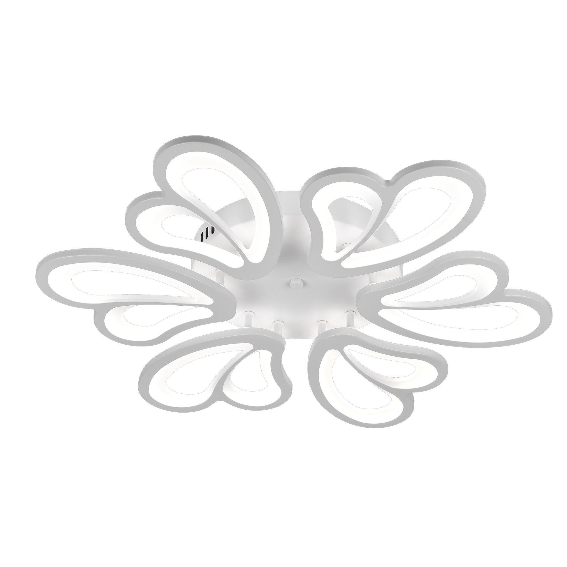 LED-es csillár távirányítóval BLOSSOM 78W, 6 szirom, átmérő 60cm, hideg/meleg/semleges fény, szabályozható, fehér LED-es csillár távirányítóval Alapértelmezett cím Alessandro Design