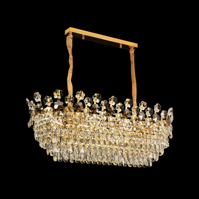 Crystal csillár CC6705/900X350GD 10x E14, 90cm, fényes arany, állítható magasságú