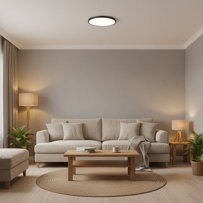 SOLIS LED mennyezeti lámpa 47cm 70W Cold Light Fekete