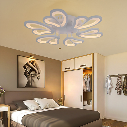 LED-es csillár távirányítóval BLOSSOM 78W, 6 szirom, átmérő 60cm, hideg/meleg/semleges fény, szabályozható, fehér LED-es csillár távirányítóval Alapértelmezett cím Alessandro Design