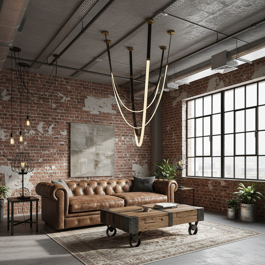 Candelabru Modern, LED, ARIA Largo, 31W, lumina Calda, Negru Candelabre Moderne Default Title Alessandro Design