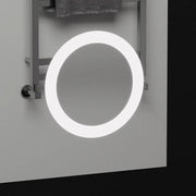 Négyszögletű LED-es tükör, 60x80 cm, Precision MotionGlow Marcello, páramentesítő rendszer, óra és hőmérő, kozmetikai nagyító, szabályozható tükrök Marcello alapértelmezett cím Alessandro Design
