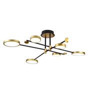 Lustra LED cu Telecomanda MARIA, 6 Elemente, 31W, Lumina Calda/Rece/Neutra 3000K/4000K/6000K, Dimabila, Auriu si Negru, Metal Lustre LED cu Telecomanda Default Title Alessandro Design