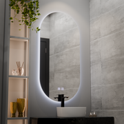 Ovális LED -tükör, 50x100cm, Velara Touch, Szabadságrendszer, Dimable