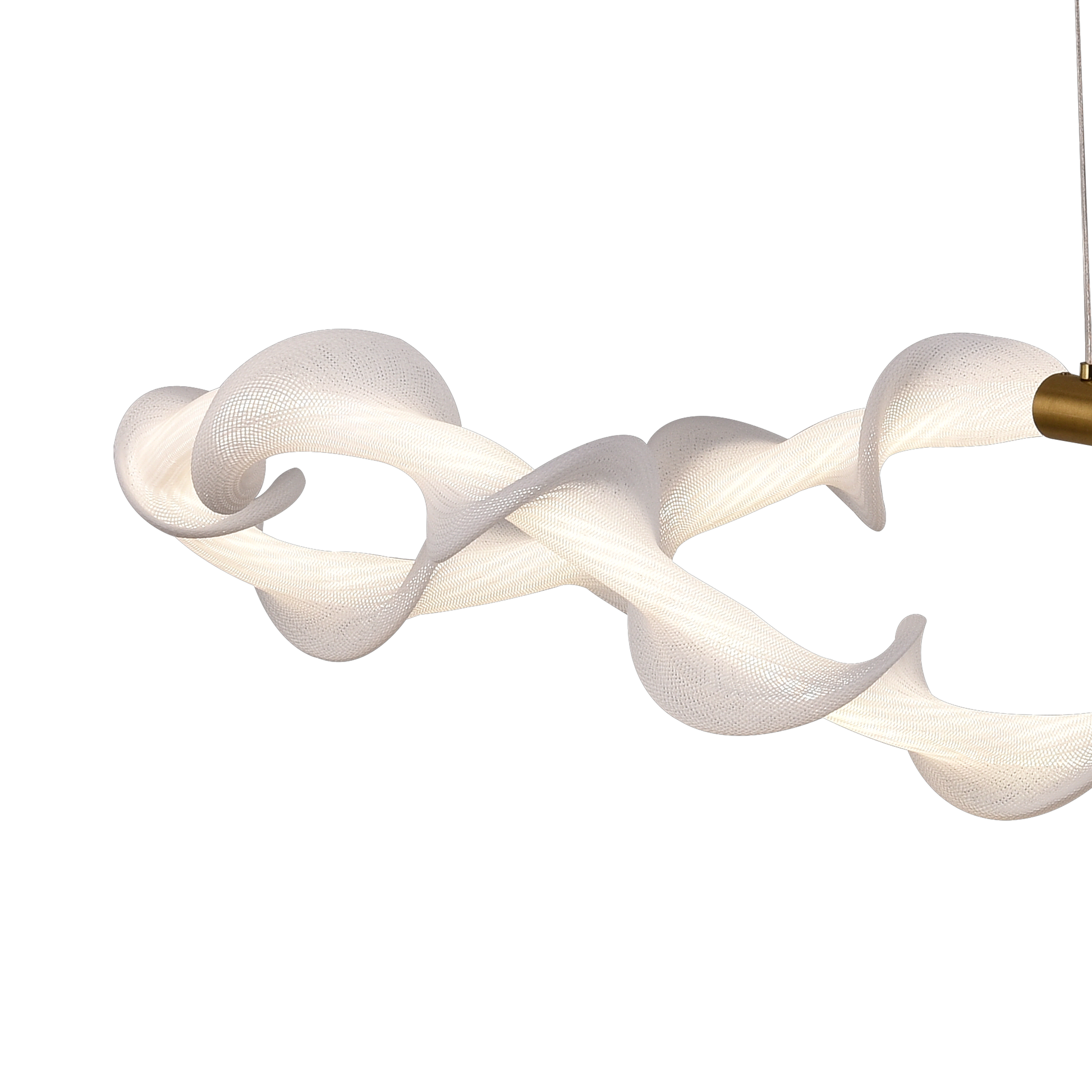 Lustra LED Suspendata Acril UNDA Infinity, 36W, Lumina Calda/Neutra/Rece 3000/4000/6000K, Alb Auriu, Inaltime Reglabila Lustre Moderne Default Title Alessandro Design