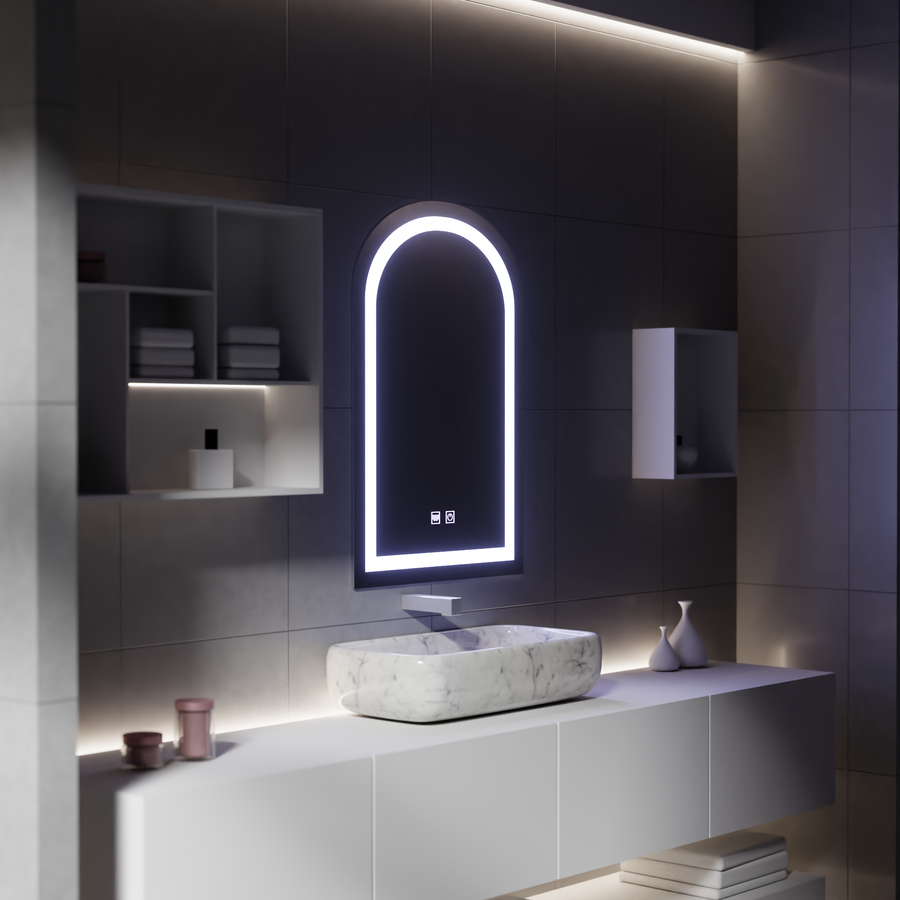 LED érintőtükör páramentesítő funkcióval, 80x50 cm-es tükrök Korman E Alapértelmezett cím Alessandro Design