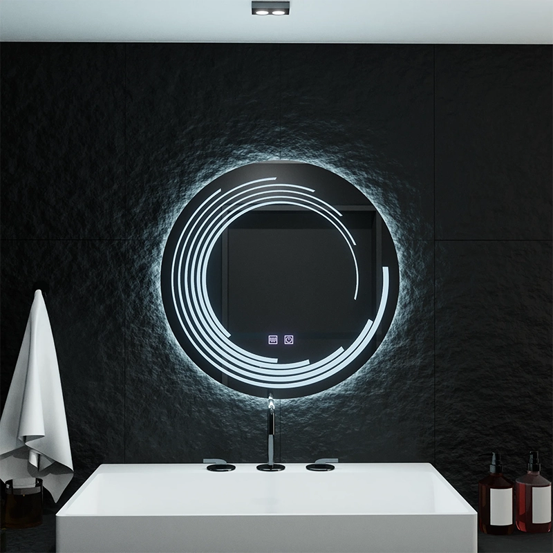 Tükör LED kerek 70 cm -es lira verità touch dimable behatolásos rendszer