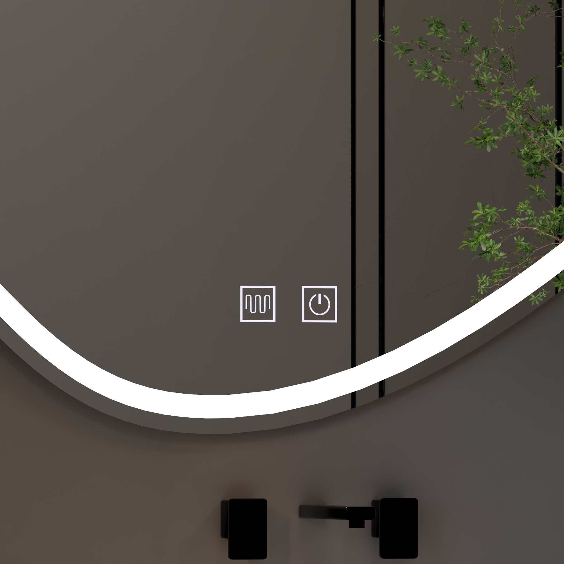 Quassare LED érintőtükör, páramentesítő rendszer 90x65 cm tükrök Korman E alapértelmezett cím Alessandro Design