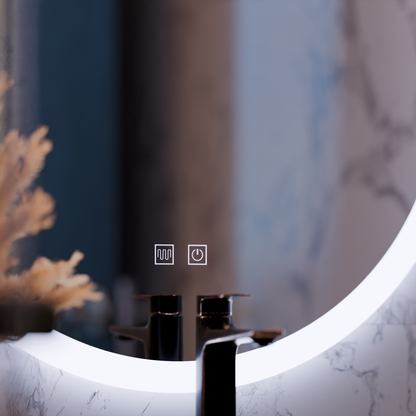 Oglinda LED Rotunda, 70cm, Noxia Touch, Sistem Dezaburire, Dimabila Oglinzi Korman E Default Title Alessandro Design
