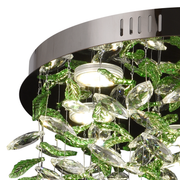 Candelabru LED Cristal LLC211/400GN Rotund, 22W, Lumina Rece/Calda/Neutra, Cristale Verzi, Crom Lucios Candelabre Cristal Default Title Alessandro Design
